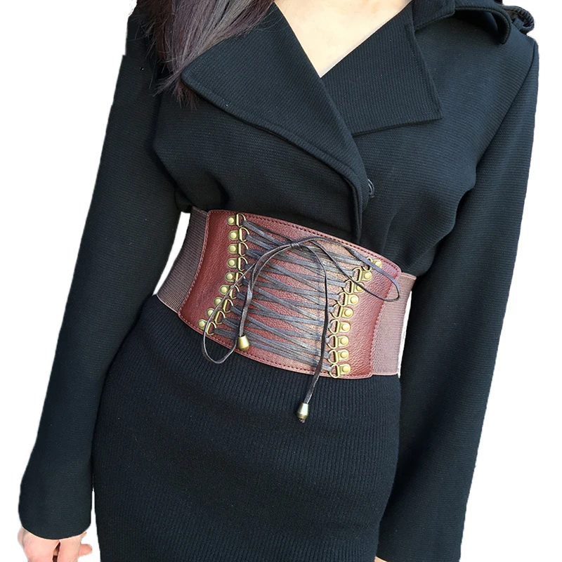 Женский эластичный пояс уплотнительный широкий корсет дизайнерский формирующий