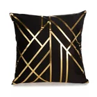 Наволочка черно-Золотая гомерическая, декоративная подушка для стульев с горячим тиснением, украшение для гостиной