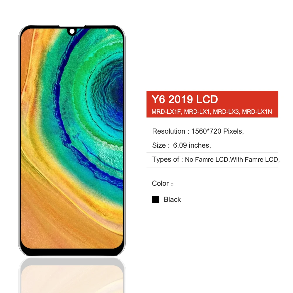 6 09 &quotОригинальный ЖК-дисплей Huawei Y6 2019 сенсорный экран с рамкой для замены