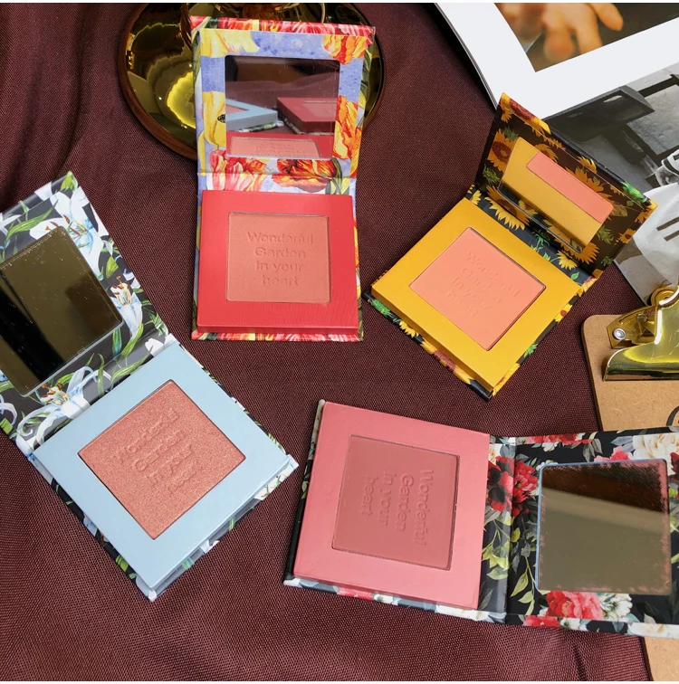 Румяна для лица палитра макияжа лепесток матовая румяна хайлайтер пудра контур