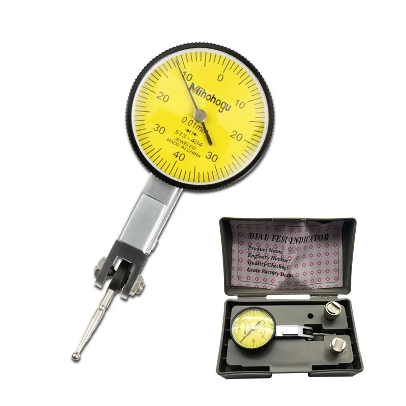 

1pcs Dial Indicator 0-0.8mm0.01 Mechanical Lever Dial Indicator Mesure Instrument Dial Lever Table GaugeDovetail Clamp Quality