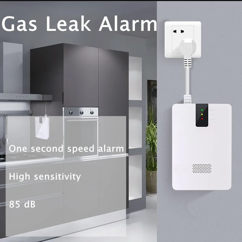 High Senstitve 85dB Coal Gas Co Kitchen LED Three Mode Warning Lights Leak Detector | Дом и сад