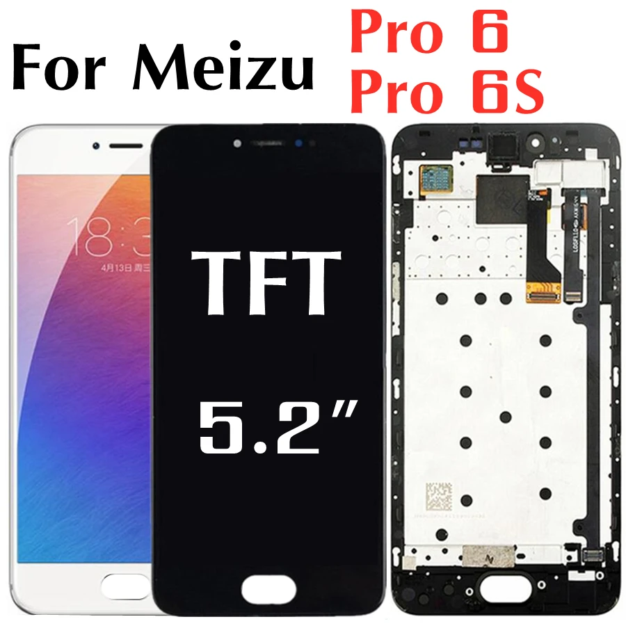 

For Meizu Pro 6 Pro6 M570M M570C M570Q LCD Display Touch Panel Screen With Frame Digitizer Replacement For Meizu pro6 LCD