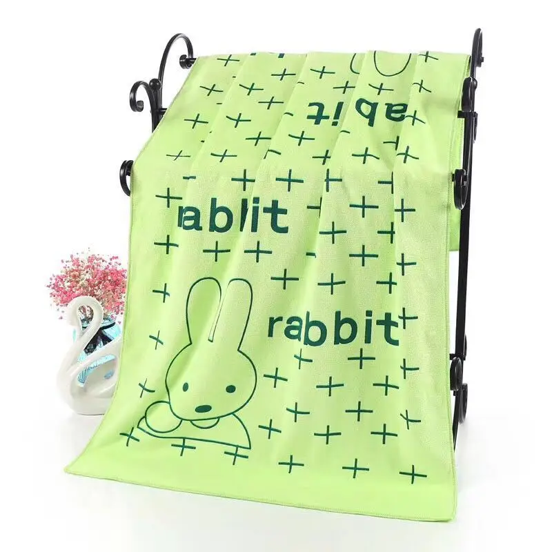 

Fine Fiber Adult Bath Towel Soft Absorbent Quick Drying Towel Thickened Matte Printed Bath Towel