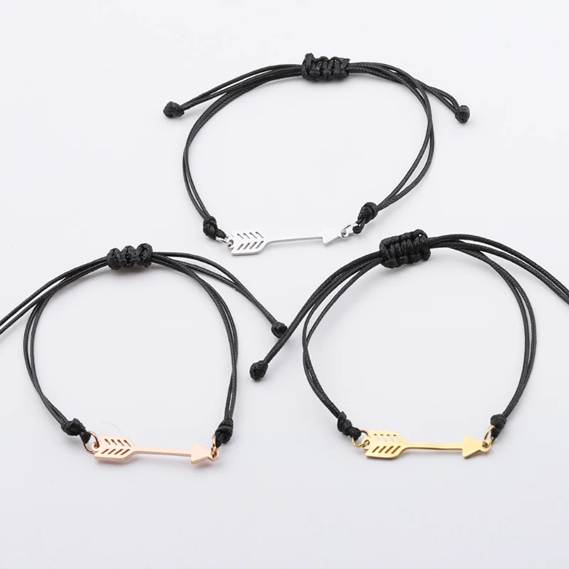 

Fnixtar 20Pcs Arrow Charm Bracelets Mirror Polish Stainless Steel Adjustable Bracelets For Women's Men's Christmas Jewelry