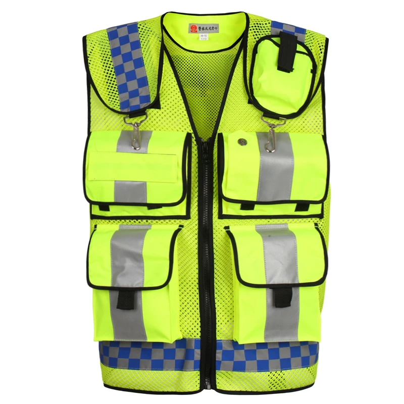 Полицейские Жилеты Безопасности сигнальный светоотражающий рабочая одежда