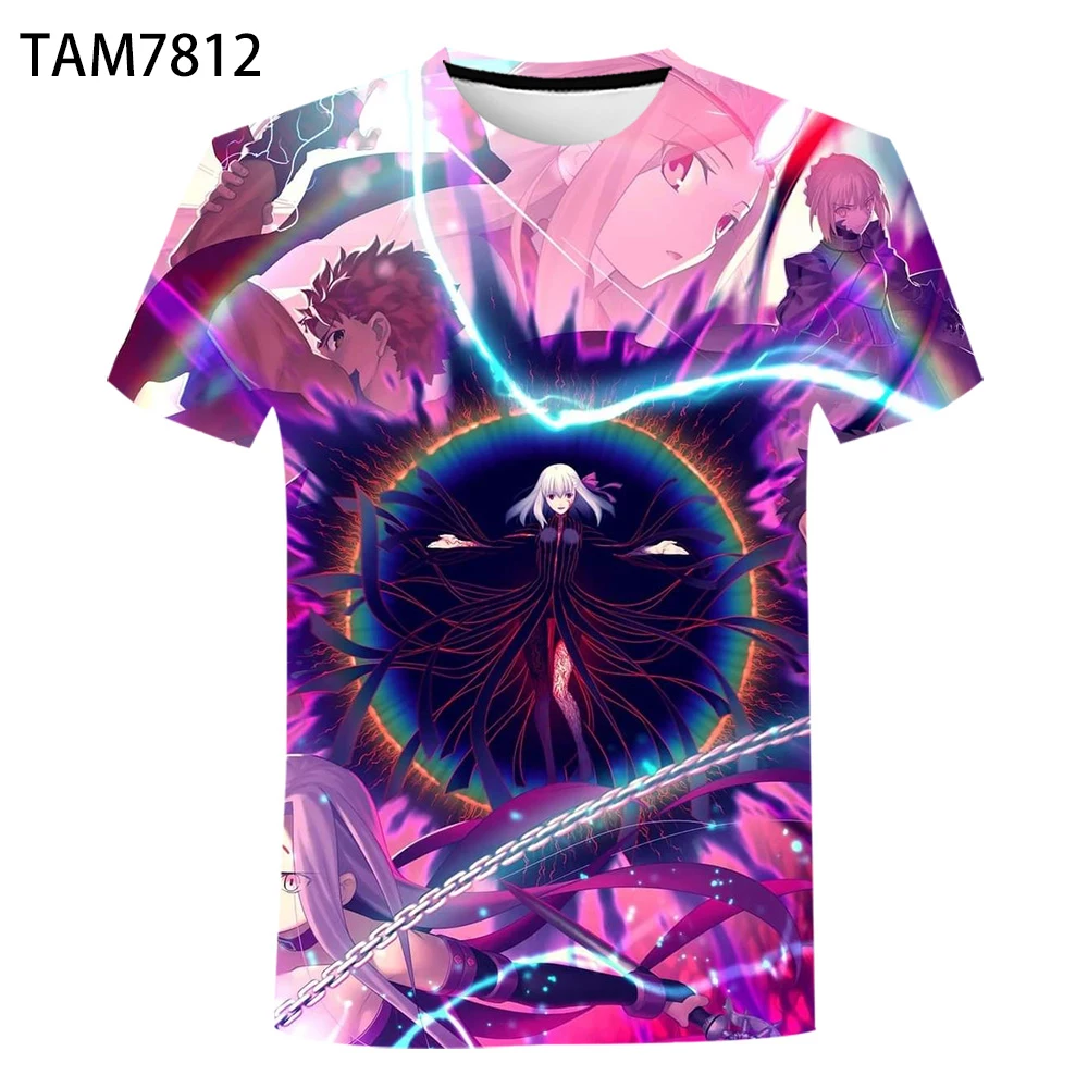 

Style T-shirt Short Sleeve Oversize Top Fate Assassin New Anime Summer Man's Street Couple Children's Cute Young Japan 3D Tees