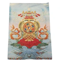 silk embroidery thangka satin gold silk embroidery eight touches eight treasures in one