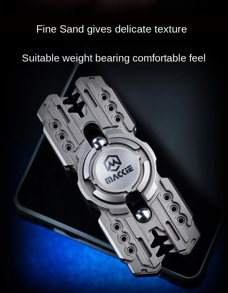 Overeating Fingertip Gyro Two-Leaf Titanium Alloy EDC Solution Pressure Reduction Toy between Fingers Tell Rotating Stress enlarge