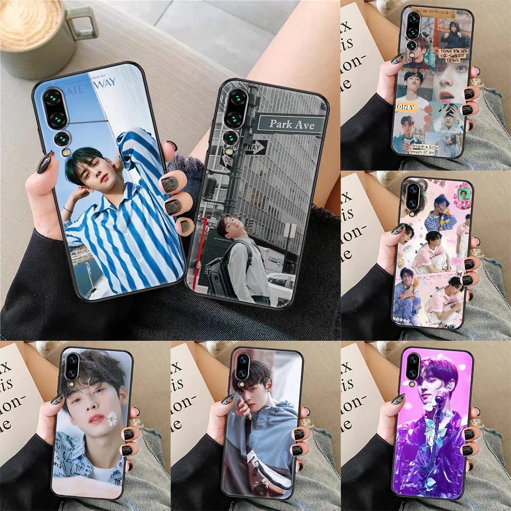 Чехол для телефона Cha EunWoo Eun Woo Huawei P Mate P10 P20 P30 P40 10 20 Smart Z Pro Lite Черный 3D бампер
