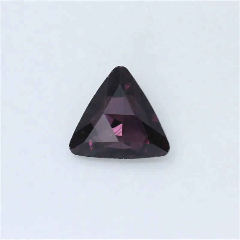 Violet 8mm 10 шт. треугольные хрустальные 3D Подвески для ногтей Белые AB Стразы с серебряным острым дном голографическое искусство ногтей украшение маникюр - Цвет: Violet 8mm