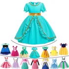 Одежда принцессы для маленьких девочек 2, 3, 4, 5, 6 лет Детское платье Аладдина, жасмин, хуамулан праздвечерние платье Эльзы, Анны, Белоснежки, Джесси Бо, костюм Бо Пип