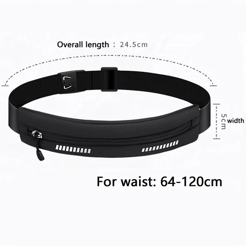 outdoor sports running cell phone luminous waist bag cycling hiking waterproof slim mobile phone pouch key card earphone holder free global shipping