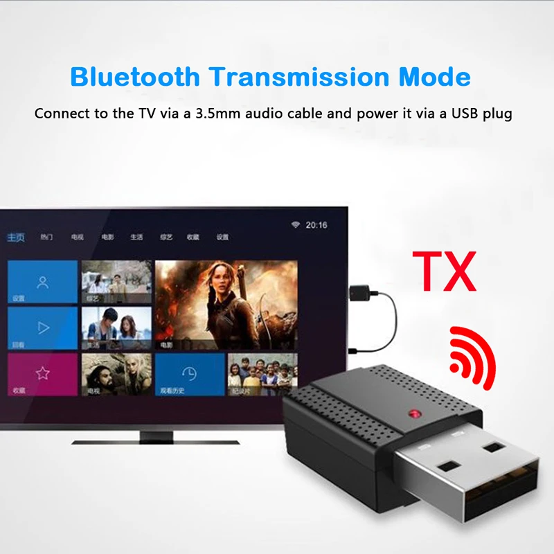 Bluetooth-адаптер VAORLO 2 в 1 для ТВ беспроводной приемник 5 0 аудиопередатчик с 3 мм AUX