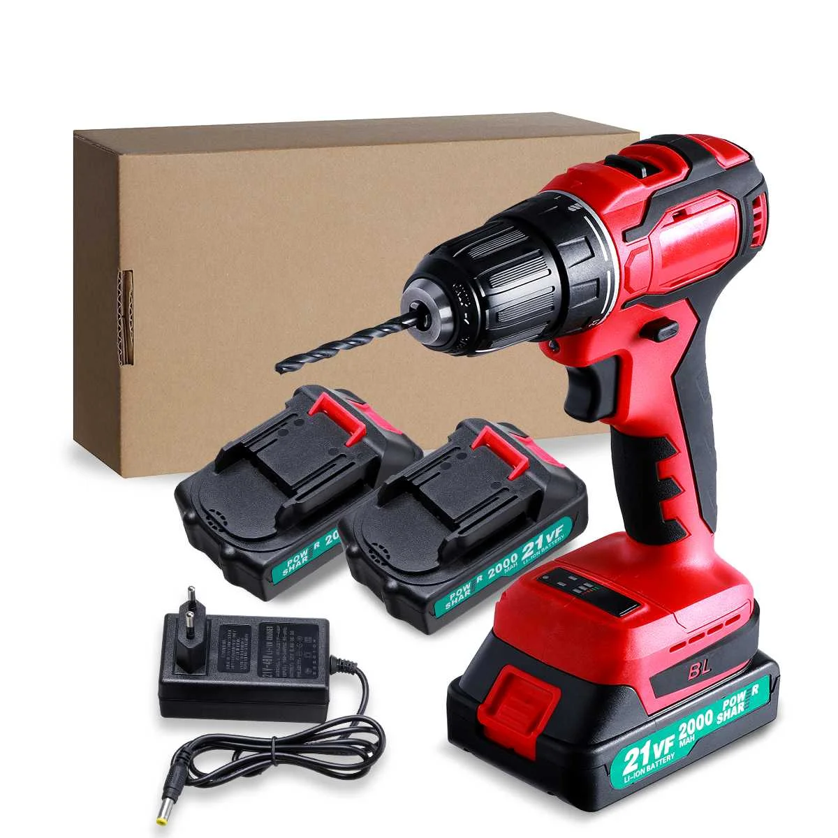 

3 in 1 Brushless Electric Drill Cordless Screwdriver 3/8 Inch 2 Gears Rechargeable Home Power Tool for Makita 18-21V Battery