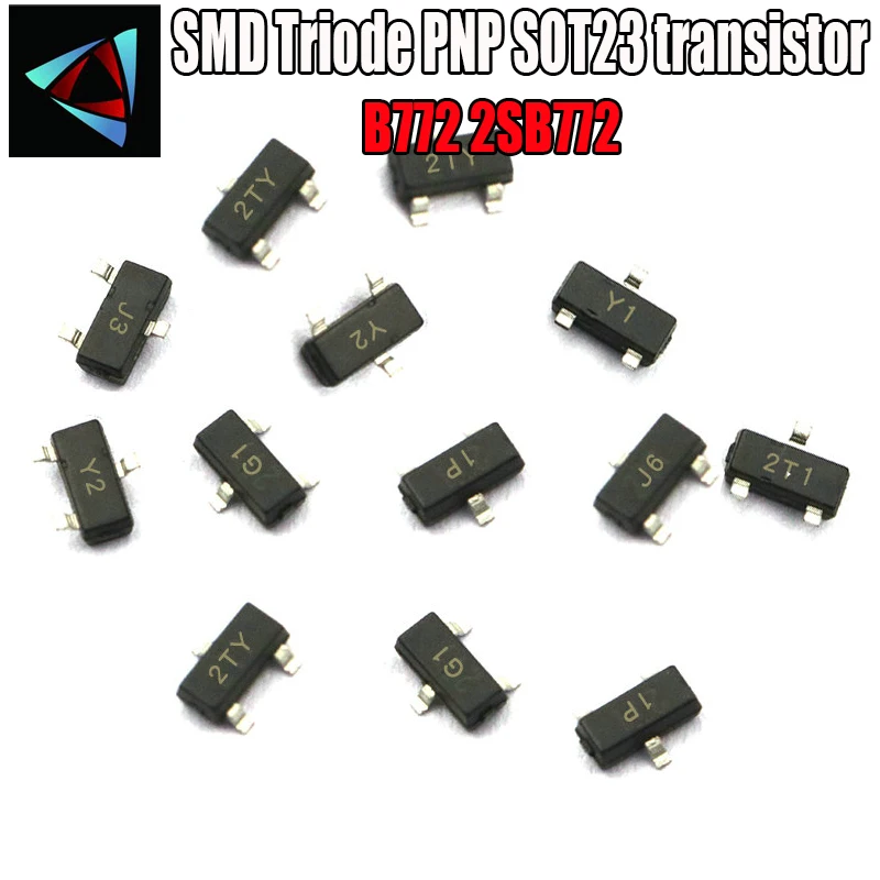 100 шт. B772 2SB772 3A/40 В PNP SOT-23 SOT SMD CR NPN SMD SOT-23 поверхностный светодиод Триод PNP SOT23 Транзистор