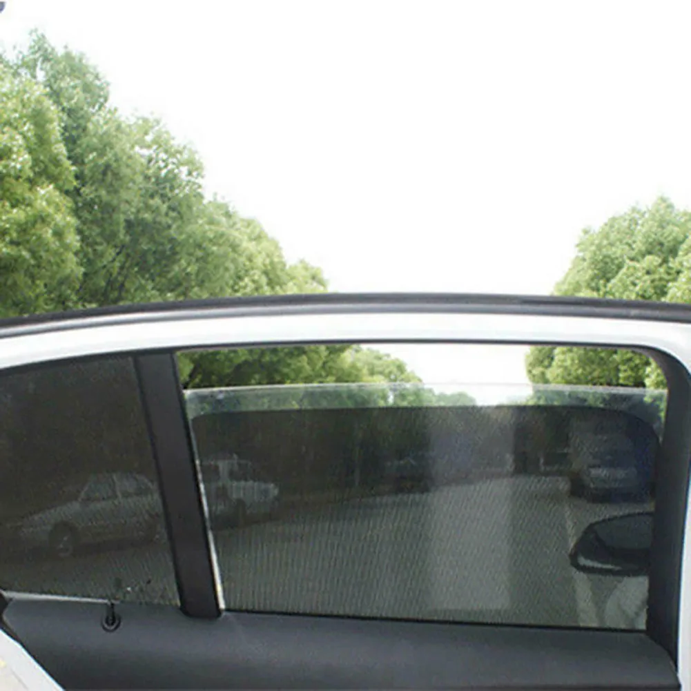 

2pcs Car Sunshade Stickers 42 * 38cm High Quality Sticker UV Protection Windshield Net