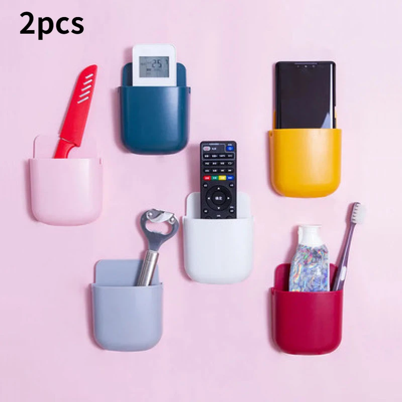 

Multifunctional Creative Hole-free Wall-mounted Mobile Phone Charging Stand Nail-free Wall Remote Control Air Conditioning Box