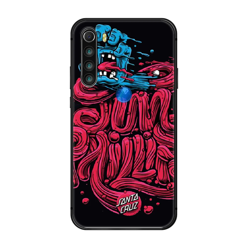 

Santa Cruz Skateboard Brand Phone Case Cover Hull For XIAOMI Redmi 7a 8a S2 K20 NOTE 5 5a 6 7 8 8t 9 9s pro max black Coque