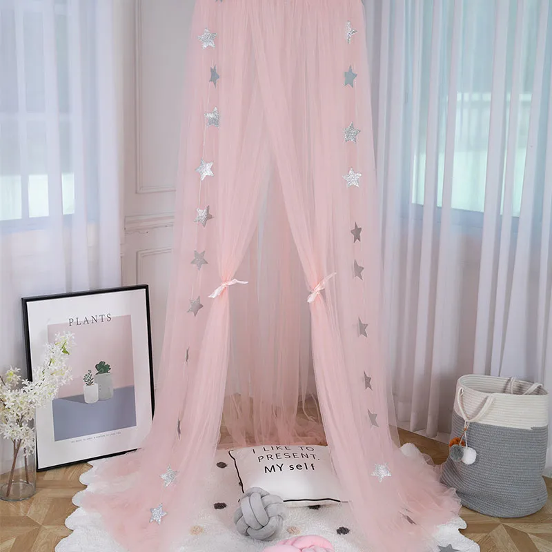 INS высокое качество 10 слоев пряжи москитная сетка для детской кроватки декор