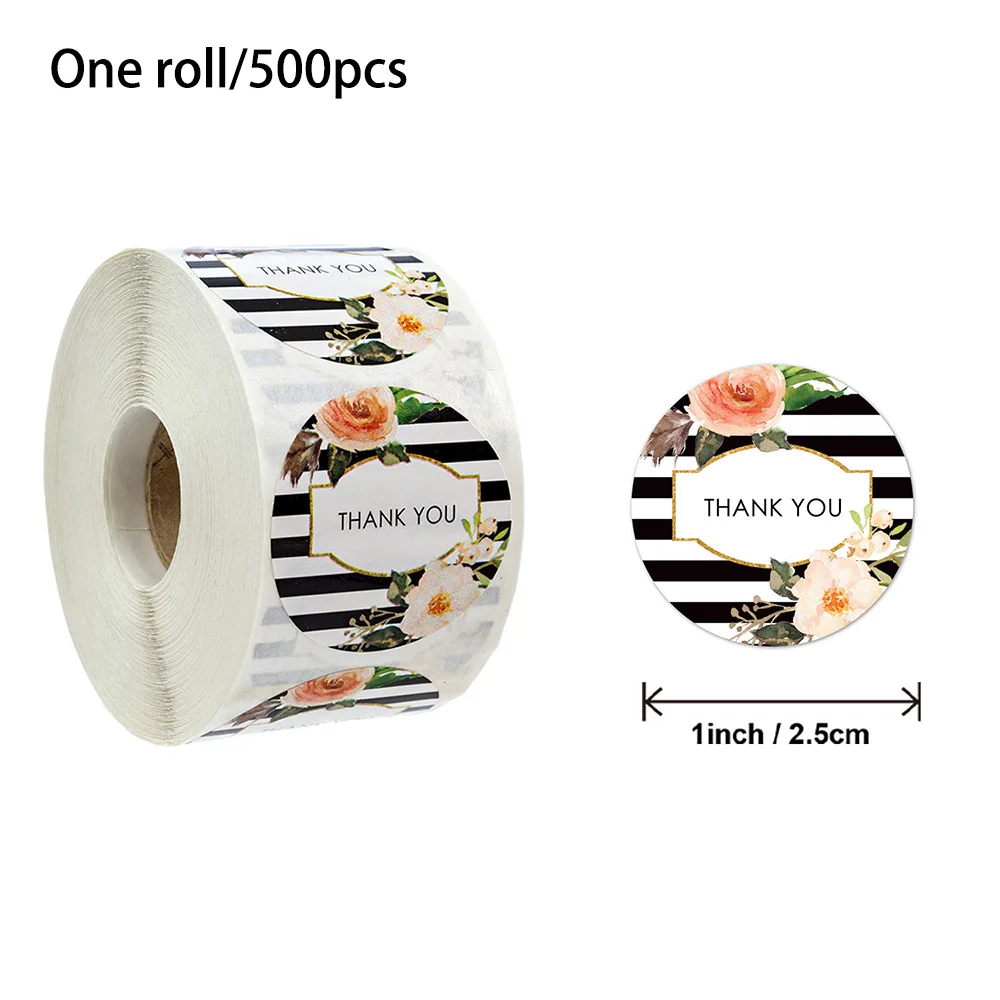 500 шт. крафт Бумага спасибо Стикеры s уплотнение Labes ручной работы с любовью