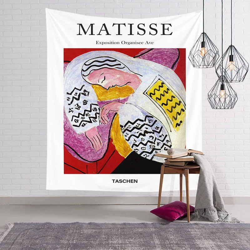 

Artist Painting Tapestry Psychedelic Matisse Painting Wall Tapestry Printed Living Room Decoration Small Tapestry Home Decor