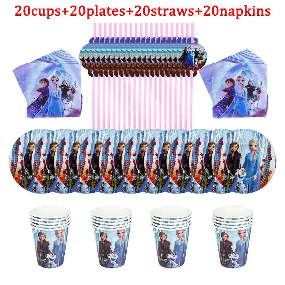 

Froze вечерние ничные украшения, бриллиантовые Детские тарелки на день рождения, бриллиантовая одноразовая посуда для девочек, товары для кре...