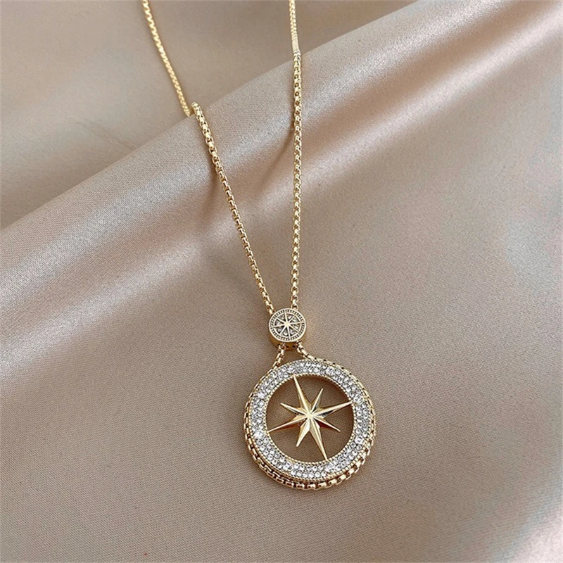 

Eight-pointed star sweater necklace for women Jewelry Gift BoHo