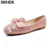 skhek spring childrens shoes girls pearl shiny princess shoes childrens shallow shoes for baby beads shoe infant size 30 36