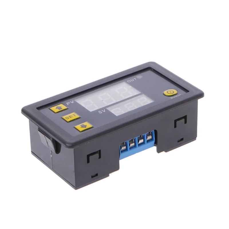 

DC 12V Time Relay Module Digital LED Double Relay Display Timer Cycling 0-999s 0-999m 0-999h Adjustable