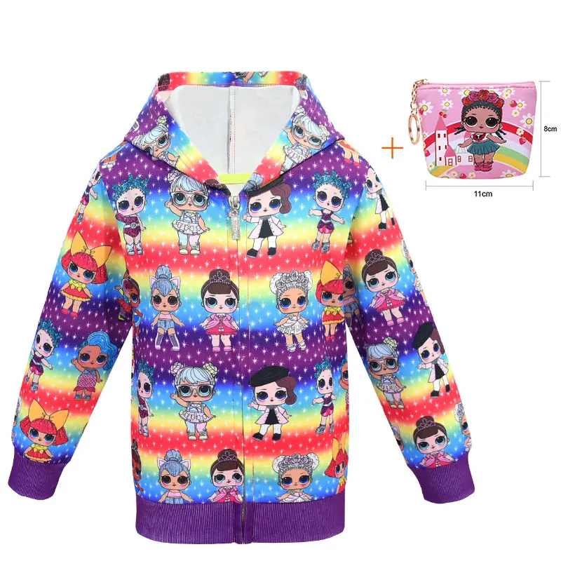 Новинка 2019 года куртка на молнии с изображением куклы из мультфильма сюрприз в