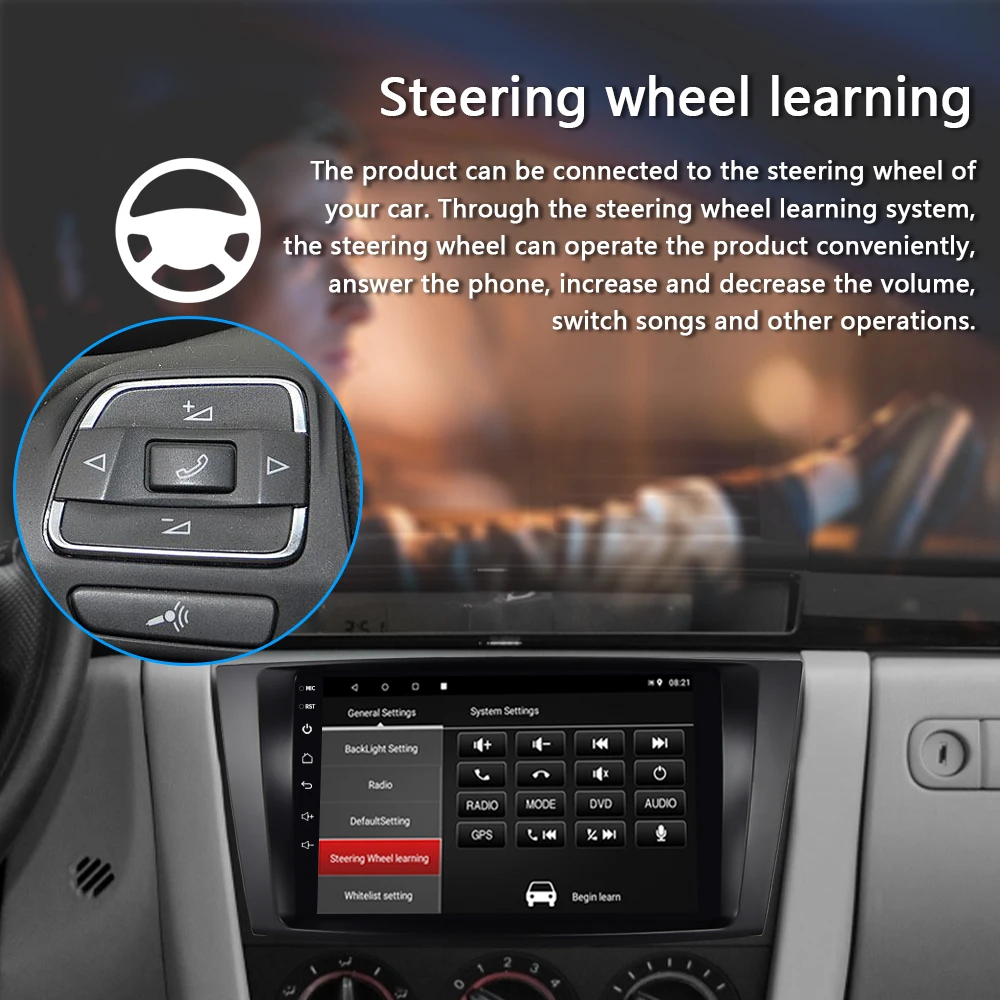 Podofo Android 9 &quotHD 2.5D закаленное стекло зеркало Автомобильный GPS радио плеер