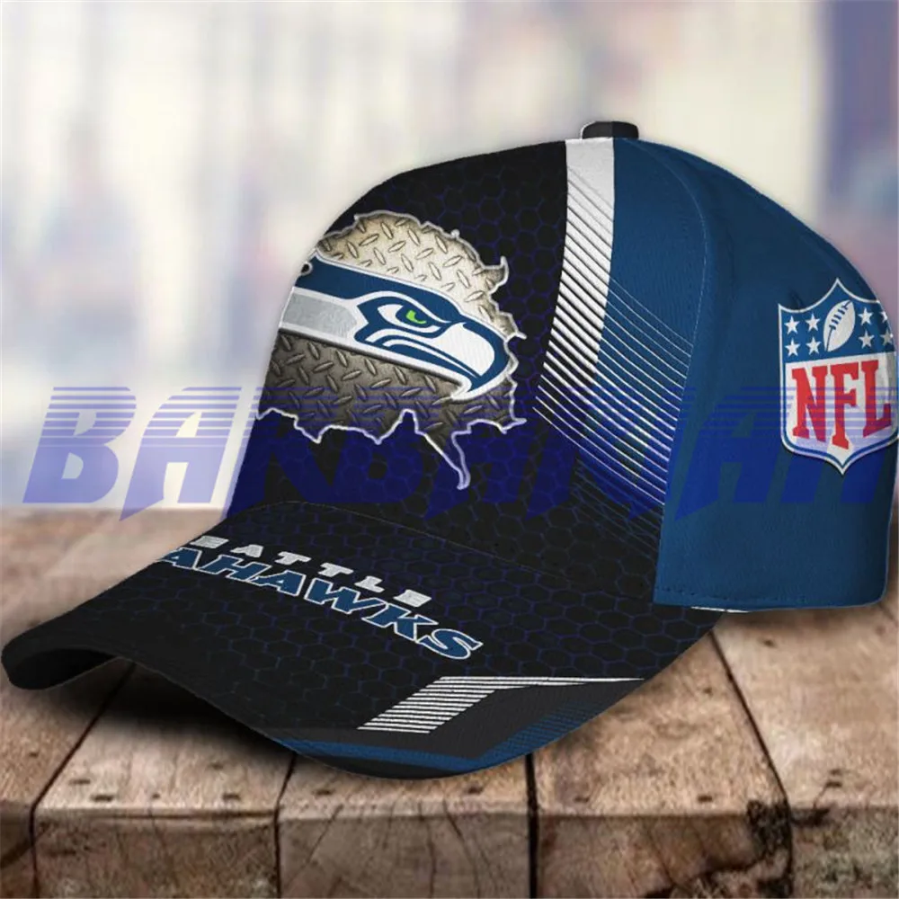 Бейсболка Seahawks в клетку с принтом птиц стиле хип хоп Повседневная Кепка полоску