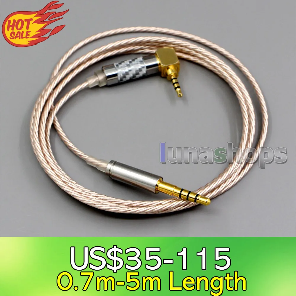 

LN006374 Hi-Res посеребренный XLR 3,5 мм 2,5 мм 4,4 мм кабель для наушников для Plantronics BackBeat Sense 505 Oppo PM-3