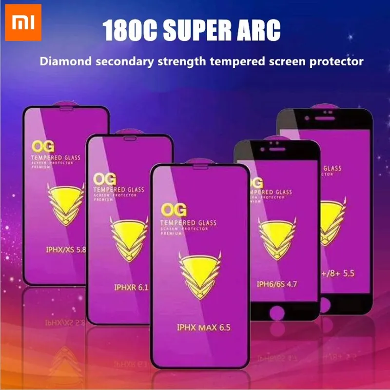OG Высокое качество большое изогнутое закаленное стекло Xiaomi Redmi Note 8T 9S 5 Pro Mi A2 Lite 9