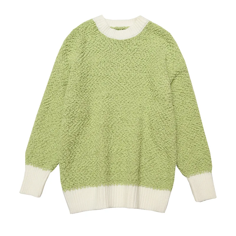 

2019 New Fall/Winter Long Sleeve Cashmere Sweater Female Turtleneck Loose Wear Lazy Wind Backing womens 3D sweaters winter
