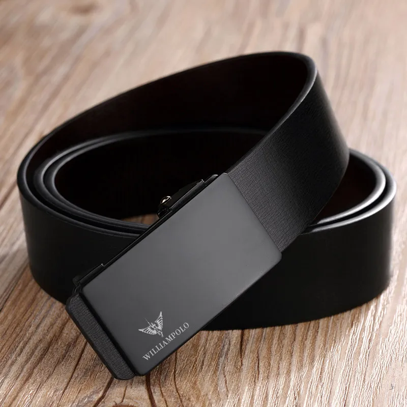 Кожаный ремень для Для мужчин Элитный бренд Бизнес металла Автоматическая