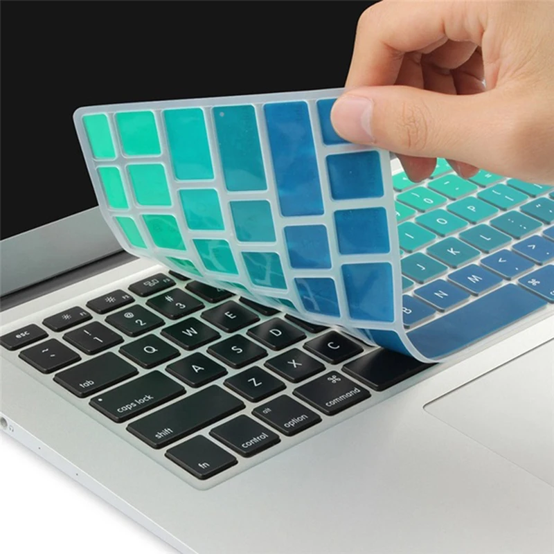 Крышка клавиатуры для Macbook Air 13 Pro 15 аксессуары английские буквы градиентные наклейки для клавиатуры Naklejki Na Klawiature