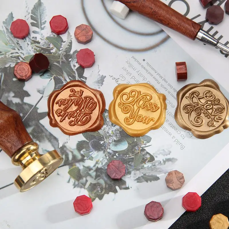 100 шт. восьмиугольный декоративный конверт в стиле ретро|Штампики| |