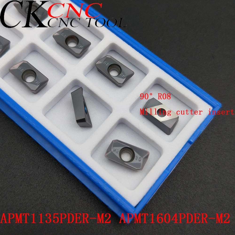 10 шт. APMT1135PDER APMT1604PDER M2 R08 карбидный фрезерный станок 1604/1135 торцевая фреза токарные