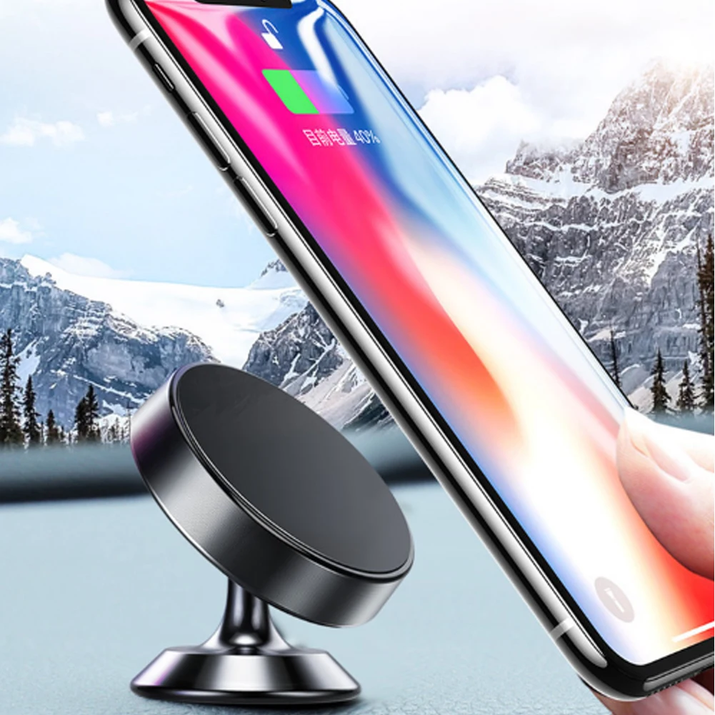 Магнитный металлический Автомобильный держатель для телефона samsung S10 Note 10 Plus, магнитный вращающийся стенд на 360 для iPhone 11 Pro Max huawei P30