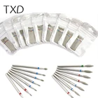 Алмазные насадки для ногтей TXD 7 шт.компл., Полировочная головка для ногтей, электрическая головка для гравировки и полировки ногтей, инструменты для ногтей