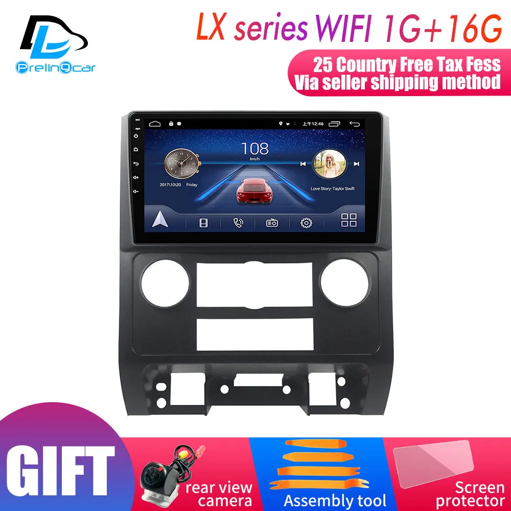 LX player 1G16G Android 9,0 автомобильный DVD gps стерео аудио навигационная система для Ford Северная Америка escape kuga 2007-2012 mazda tribo - Цвет: LX player 1G16G