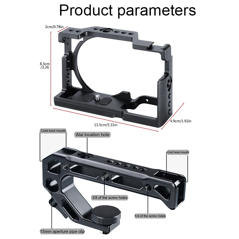 UURig R008 DSLR камера верхняя ручка металлический адаптер для холодного башмака