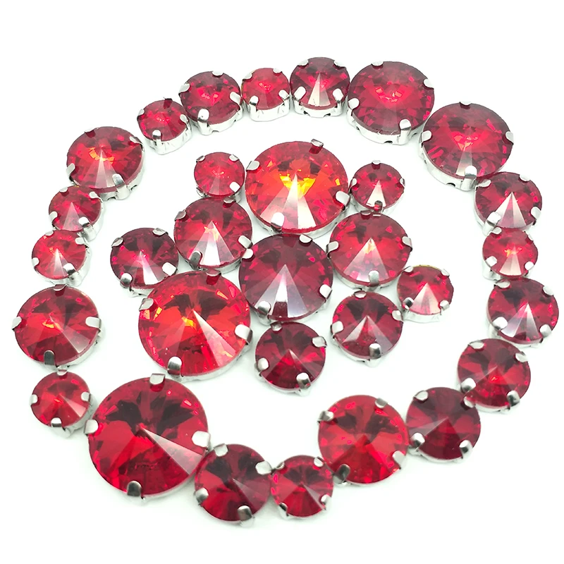 Стеклянные стеклянные стразы для шитья Satellite разные размеры 21 цвет 30 шт. 5