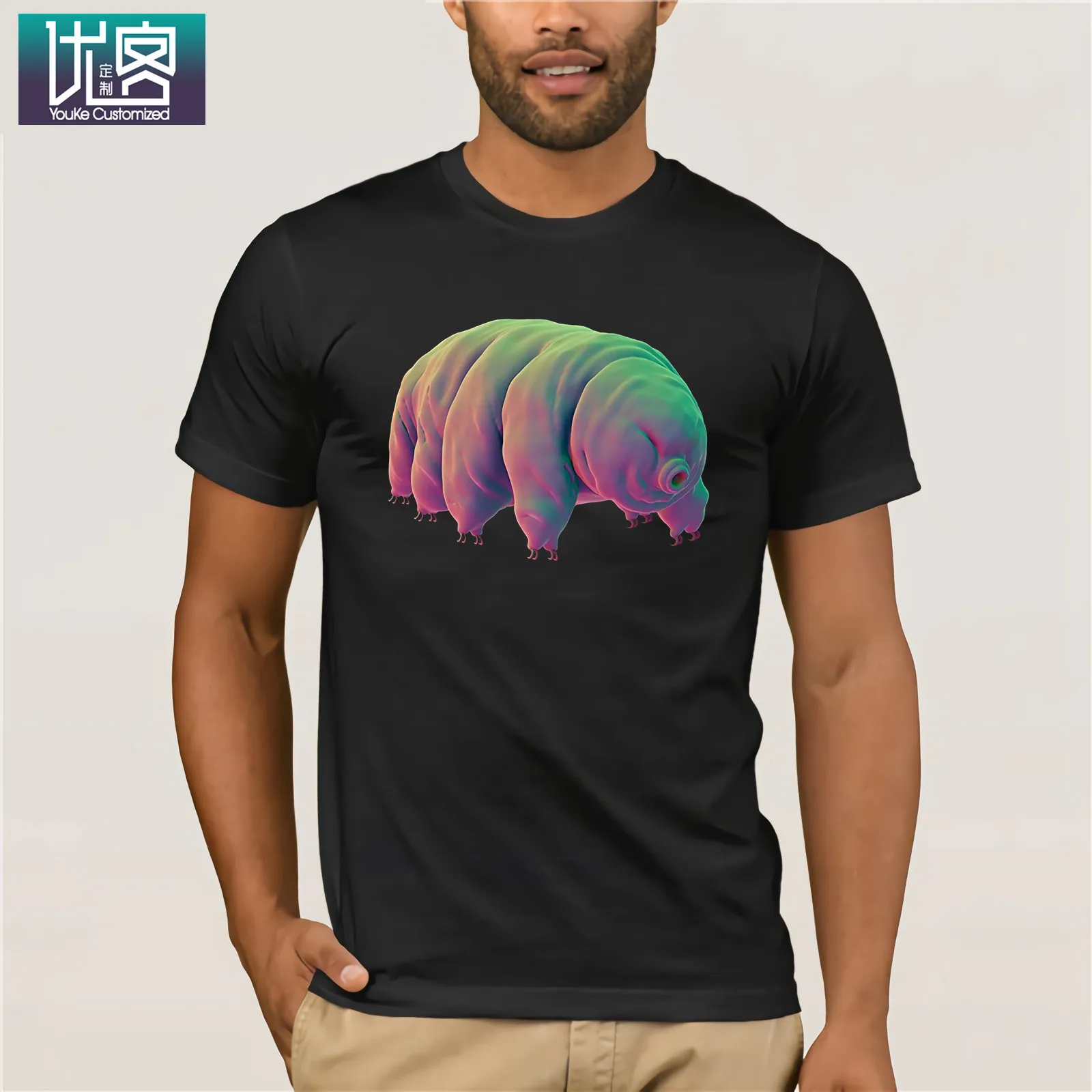 Мужская футболка с коротким рукавом Tardigrade повседневная хлопковая Забавные