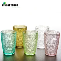 visual touch 4pcs colorful acrylic water stein commercial restaurant home use cups bar juice cup