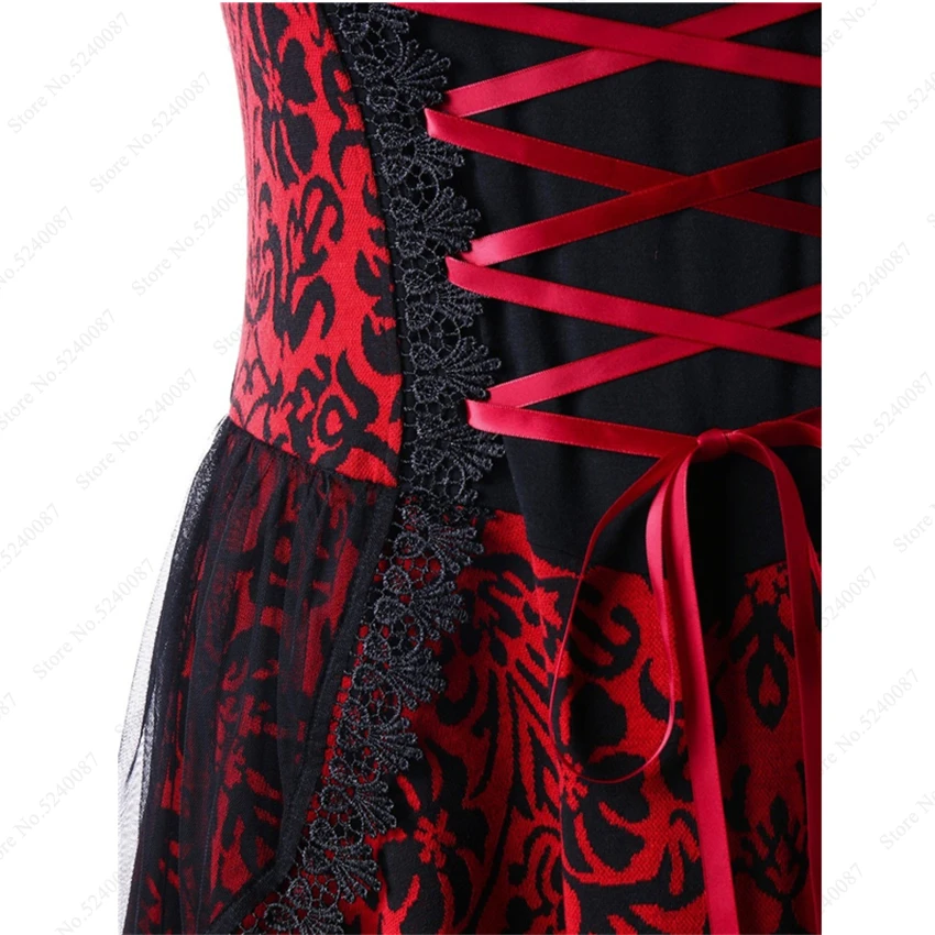 Женское винтажное платье с лямкой на шее вечернее в средневековом стиле