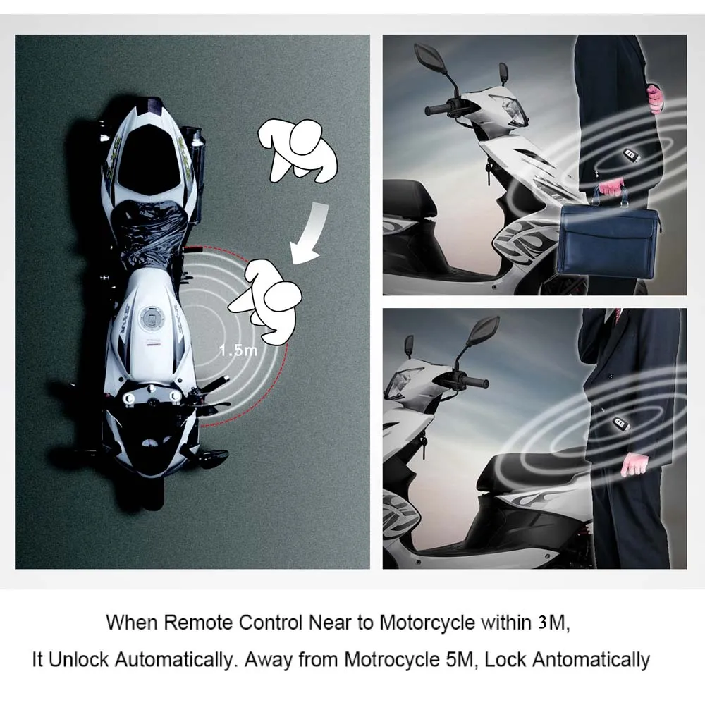 Противоугонная система PKE для мотоцикла скутера 12 В умная Индукционная кнопка