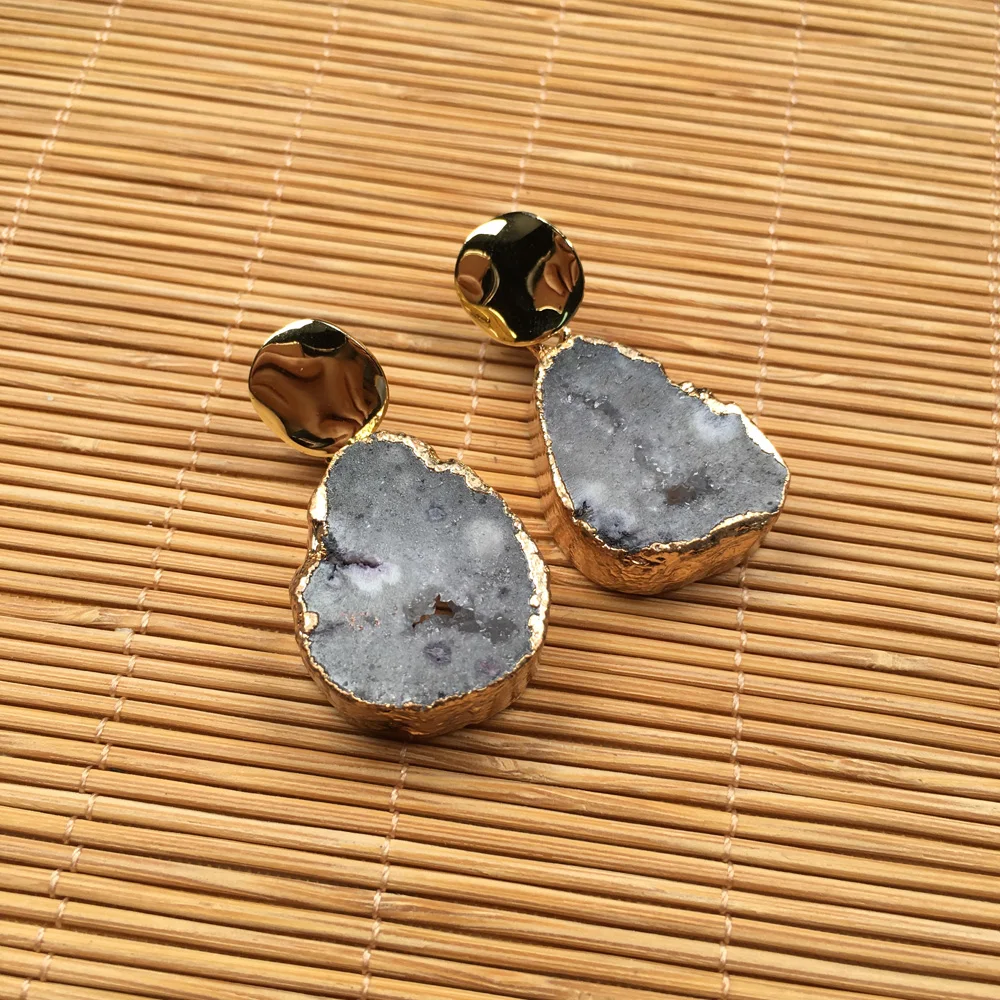 Горячая Распродажа серьги из натурального камня ювелирные изделия разноцветные